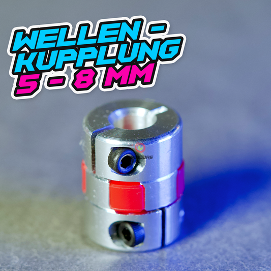 Flexible Wellenkupplung 5mm / 8mm [Rot]