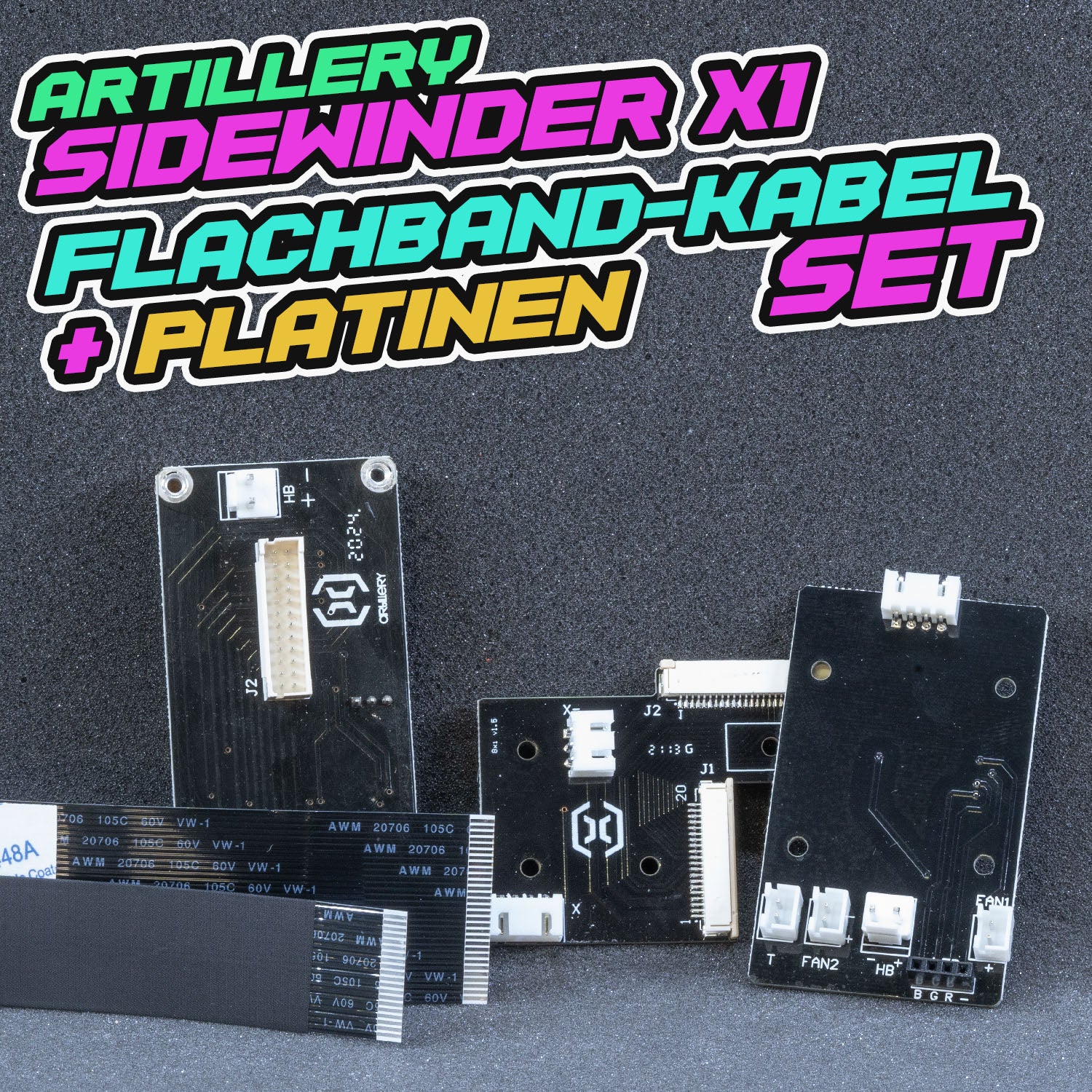 Artillery Sidewinder X1 - Flachbandkabel + Platinen Set